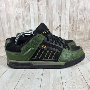 Globe HALO Skate Shoes Men's Size 9.5 Black Green Low Top Sneakers